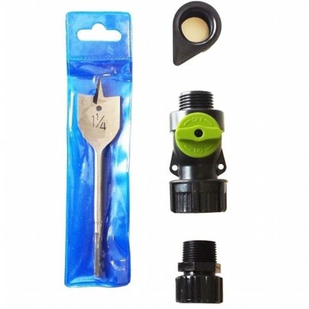 EARTHMINDED EarthMinded F-RN091 Add-A-Spigot Kit to Any Rain Barrel or Container F-RN091